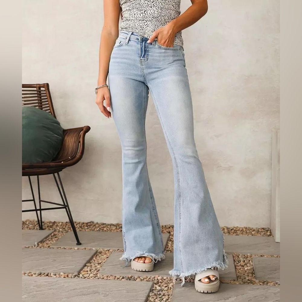 Bridge by GLY Elliott High Rise Split Flare Jeans • Size 23